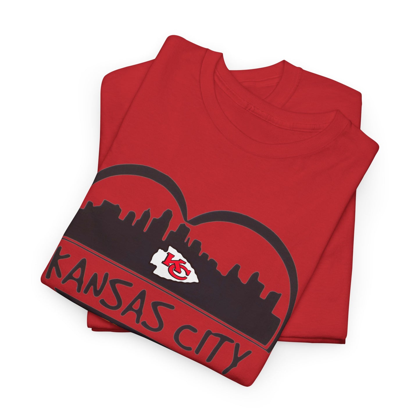 Heart of Kansas City Chiefs Tee - Perfect for Game Day