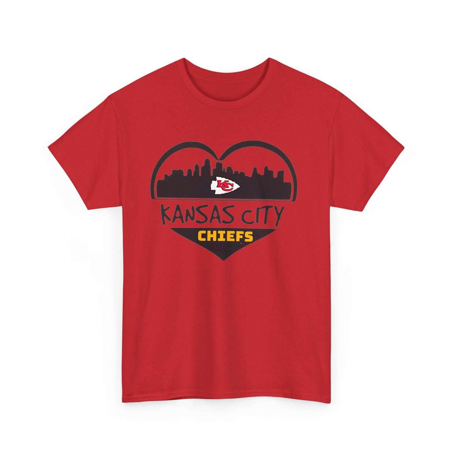 Heart of Kansas City Chiefs Tee - Perfect for Game Day